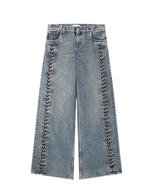 Stella McCartney Джинсы широкие на шнуровке - Артикул: 6D04563SQH47