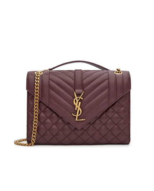 Saint Laurent Сумка Envelope Medium из овечьей кожи - Артикул: 600185-AACT7