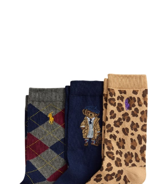 Polo Ralph Lauren Детские носки Polo Bear (3 пары) - Артикул: 448P03258001