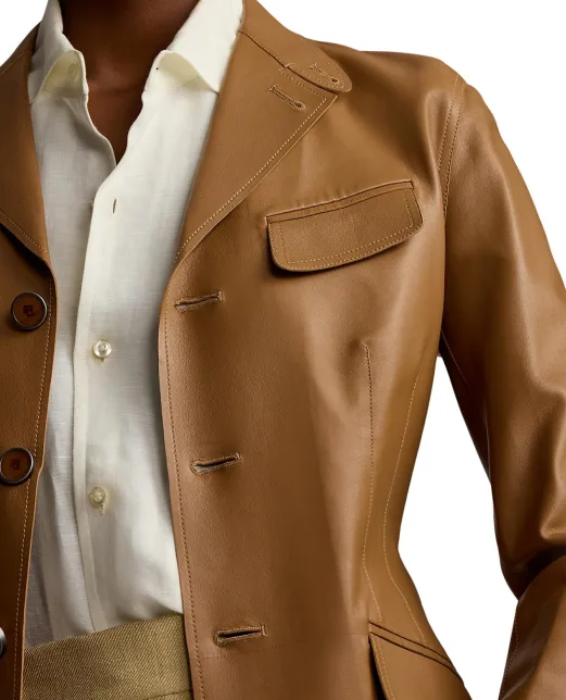 Ralph Lauren Collection Кожаный жакет - Артикул: 290965602001