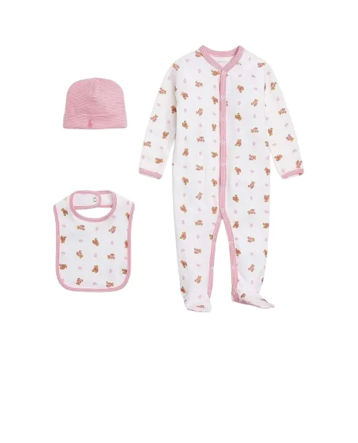 Polo Ralph Lauren Подарочный набор  (человечек, шапочка, слюнявчик) - Артикул: 310945860001