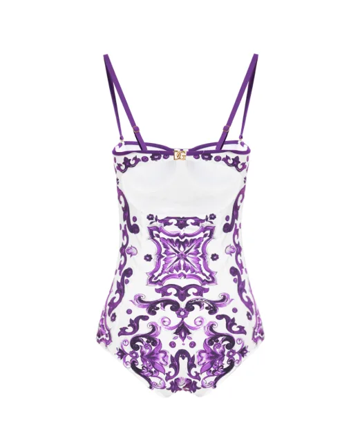 Dolce&Gabbana Купальник із принтом Майоліка - Артикул: O9A13J-ONO19
