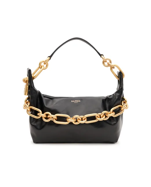 Balmain Кожаная мини-сумка Sync - Артикул: FN1AD001LBFO