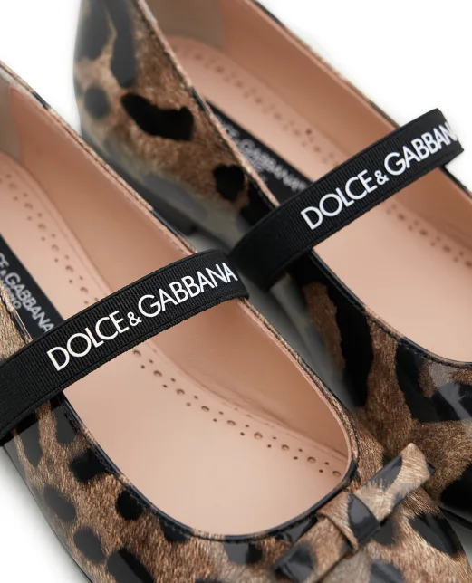 Dolce&Gabbana Балетки з блискучої телячої шкіри - Артикул: D11294-AM568-M