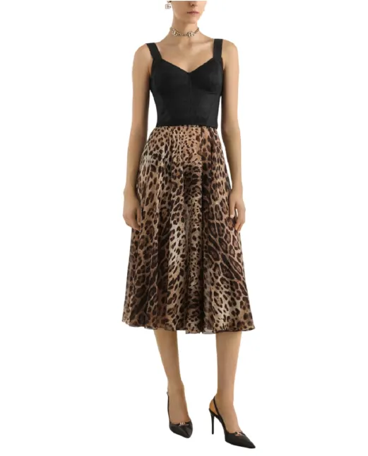 Dolce&Gabbana Бюстьє з корсетної жакардової тканини та мережива - Артикул: F7T19T-GDCLQ