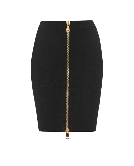 Balmain Спідниця з блискавкою - Артикул: FF0LC290KJ14