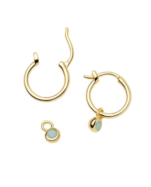 Missoma Сережки-кільця з мініатюрними підвісками - Артикул: BSH-G-E2-MAQ