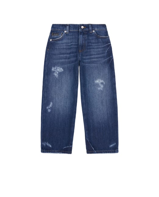 Dolce&Gabbana Детские джинсы с эффектом потертости - Артикул: L42F88-LDD53-B