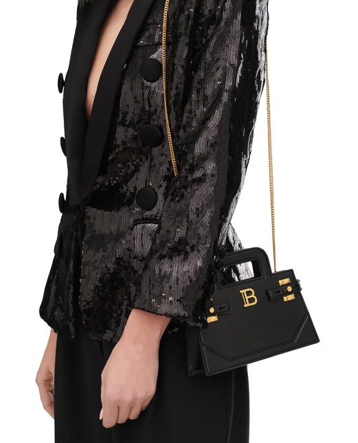 Balmain Кожаная сумка B-Buzz Top Small - Артикул: EN1KJ931LSLX