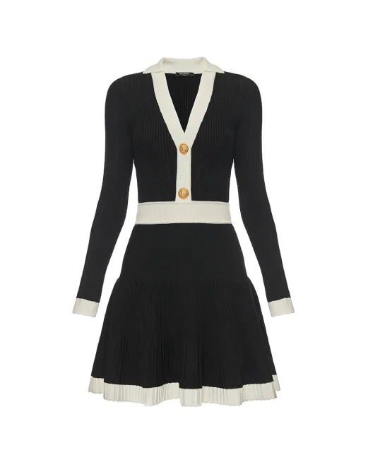 Balmain В'язана міні-сукня - Артикул: FF1R9858KI64