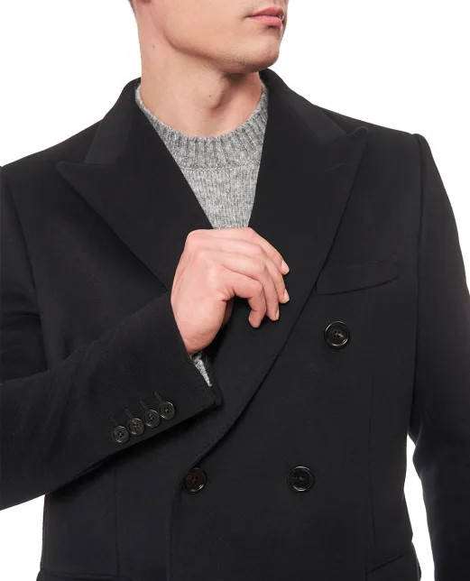 Dolce&Gabbana Пальто двобортне з вовни та кашеміру - Артикул: G052ZT-FU3QZ