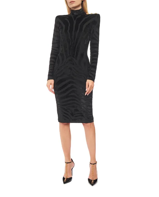 Balmain Сукня оксамитова - Артикул: FF0RF075JL11