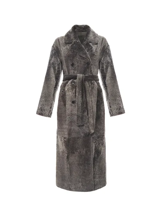 Yves Salomon Шуба двобортна з овчини - Артикул: 25WYM64230MELA