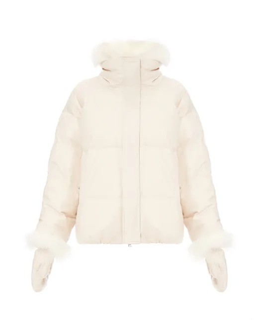 Yves Salomon Куртка з рукавичками з вовни - Артикул: 25WYV09066WO2W