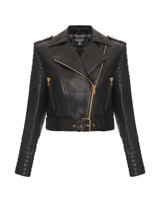 Balmain Кожаная куртка - Артикул: FF1TD207LC62
