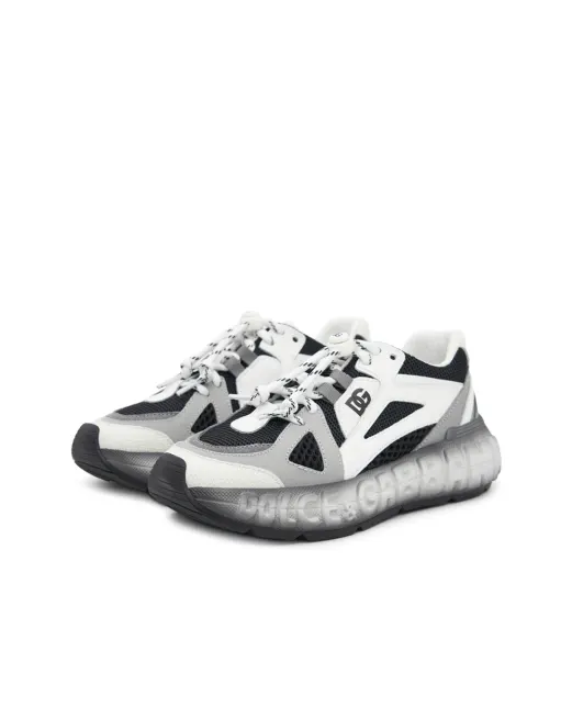 Dolce&Gabbana Дитячі кросівки DG Bounce 12 з нейлону та телячої шкіри - Артикул: DA5290-AX260-M