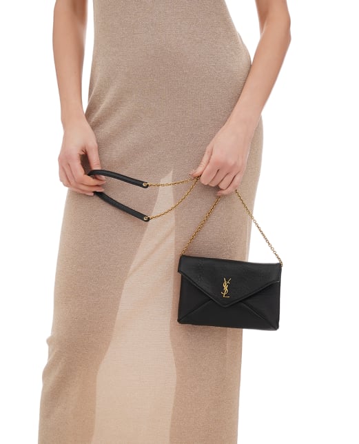 Saint Laurent Кожаная сумка Cassandre Chain Pouch - Артикул: 819271-AACYT