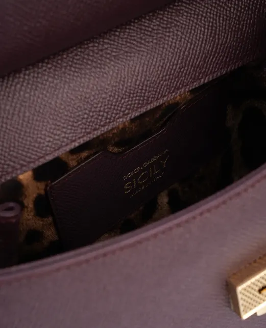 Dolce&Gabbana Кожаная сумка Sicily Medium - Артикул: BB6003-B1001