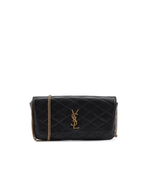 Saint Laurent Кожаная сумка Gaby Chain Phone Holder - Артикул: 754051-1EL07