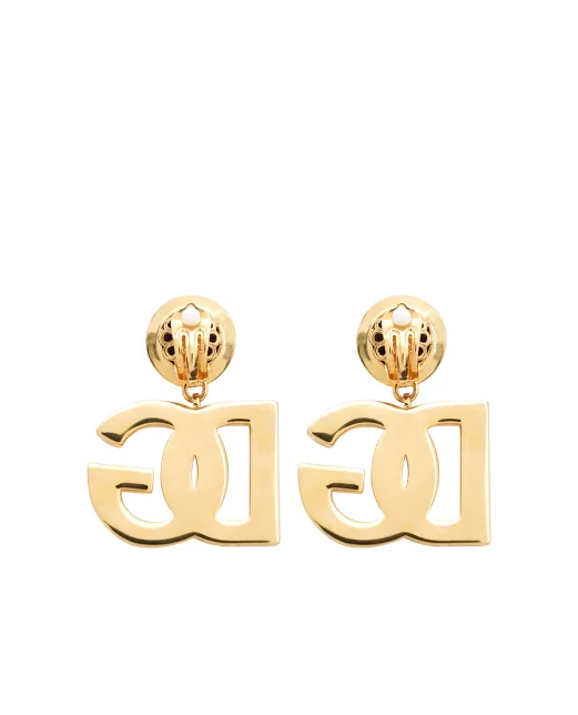 Dolce&Gabbana Сережки-кліпси з логотипом - Артикул: WER6M2-W1111