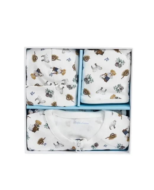 Polo Ralph Lauren Подарочный набор  (человечек, шапочка, слюнявчик) - Артикул: 320952933001
