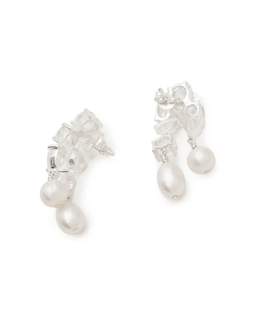 Completedworks Сережки з переробленого срібла з перлами та цирконієм - Артикул: Z57