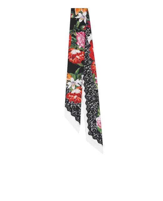 Dolce&Gabbana Стрічка твіллі з шовку - Артикул: FS215A-GDC7A