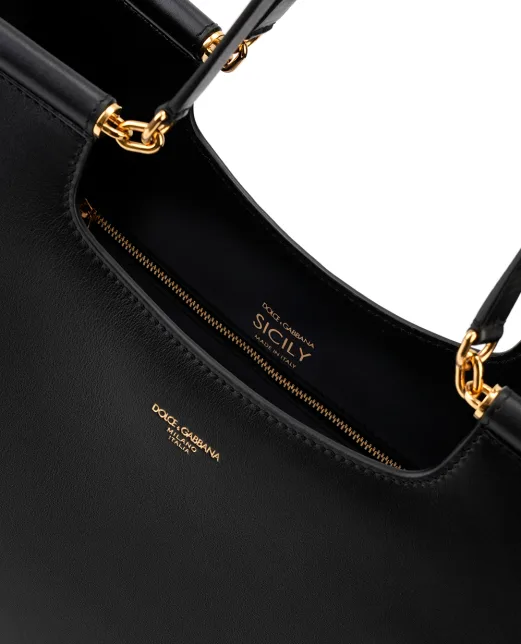 Dolce&Gabbana Кожаная сумка-шоппер Sicily Large - Артикул: BB7727-B7321