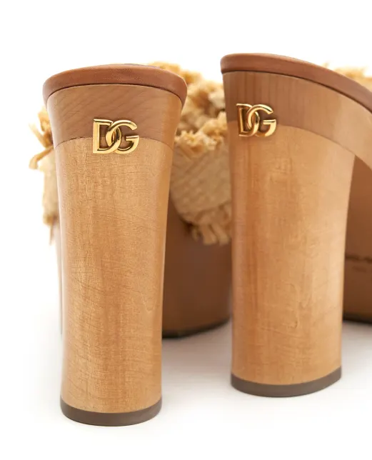 Dolce&Gabbana Босоніжки з рафії - Артикул: CZ0325-AM441
