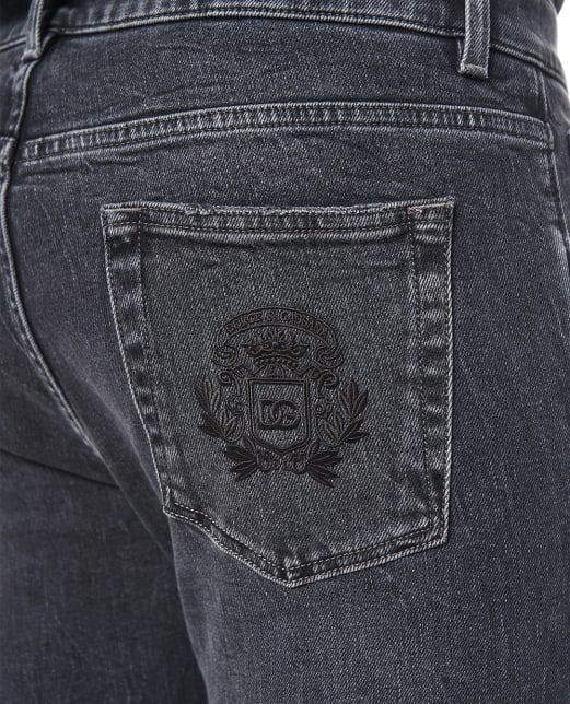 Dolce&Gabbana Джинсы с вышивкой логотипа - Артикул: GY07CZ-G8OW1