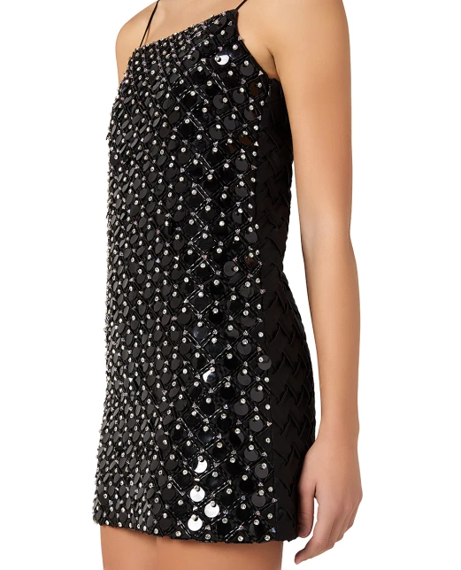 Mach&Mach Платье мини - Артикул: PF25-CD401-EM01-BLK