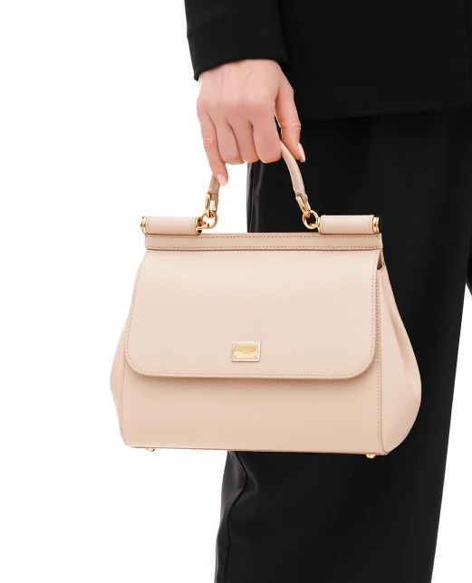 Dolce&Gabbana Кожаная сумка Sicily Large - Артикул: BB6002-B1001