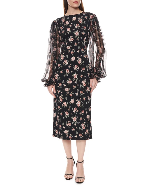 Dolce&Gabbana Платье с принтом из шёлка - Артикул: F611DT-FSA8C