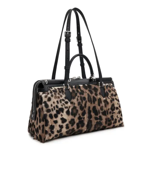 Dolce&Gabbana Сумка Vittoria с леопардовым принтом - Артикул: BB7844-AX853