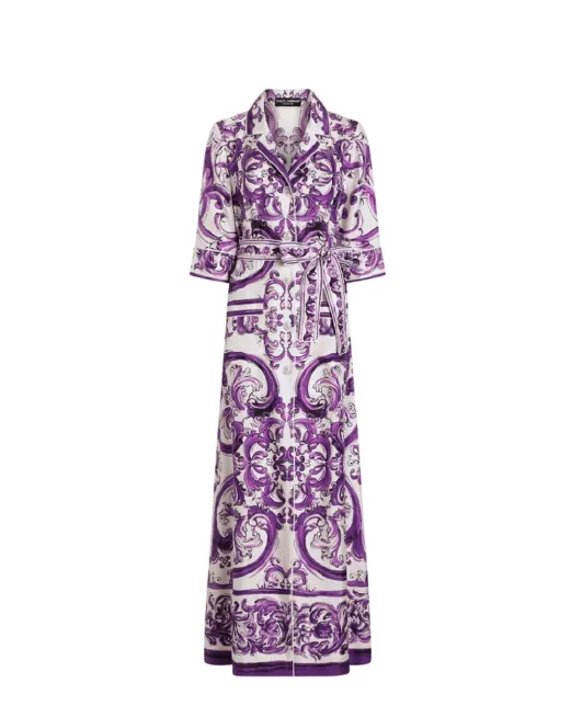 Dolce&Gabbana Сукня з шовку з принтом - Артикул: F0AH2T-HI1S5