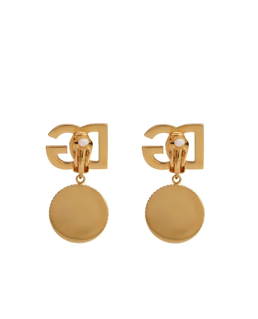 Dolce&Gabbana Сережки-кліпси з логотипом - Артикул: WER6V2-W1111