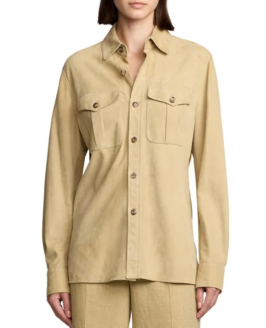 Ralph Lauren Collection Замшевая рубашка - Артикул: 290965603001