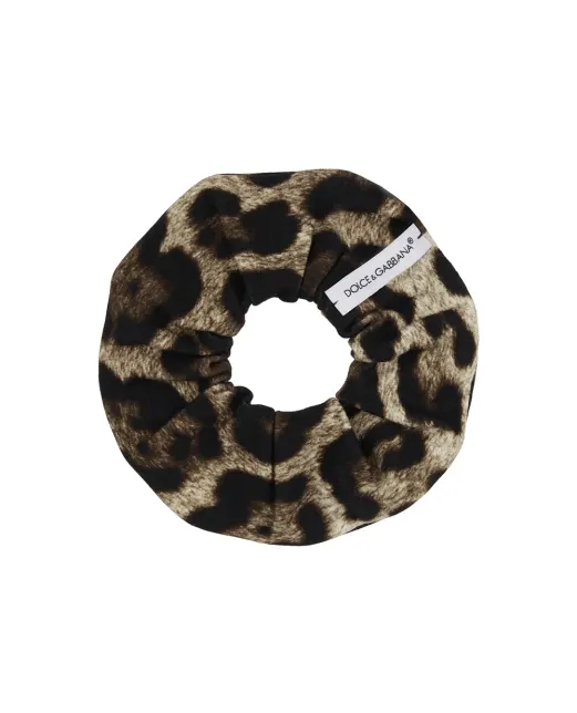 Dolce&Gabbana Детская резинка для волосс с леопардовым принтом - Артикул: LB7A12-FSGQX