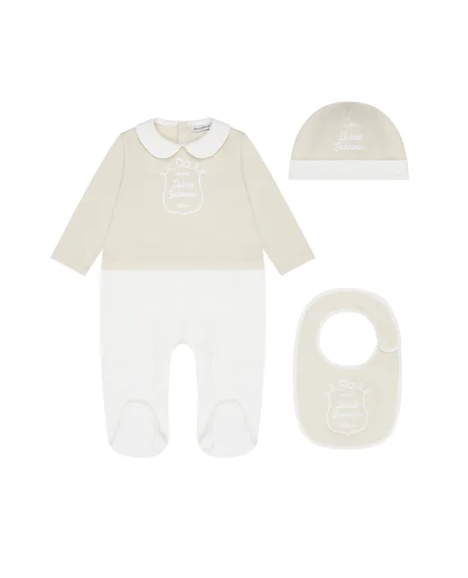 Dolce&Gabbana Дитячий подарунковий набір із трикотажу з принтом - Артикул: L1JO7Z-G7PTY