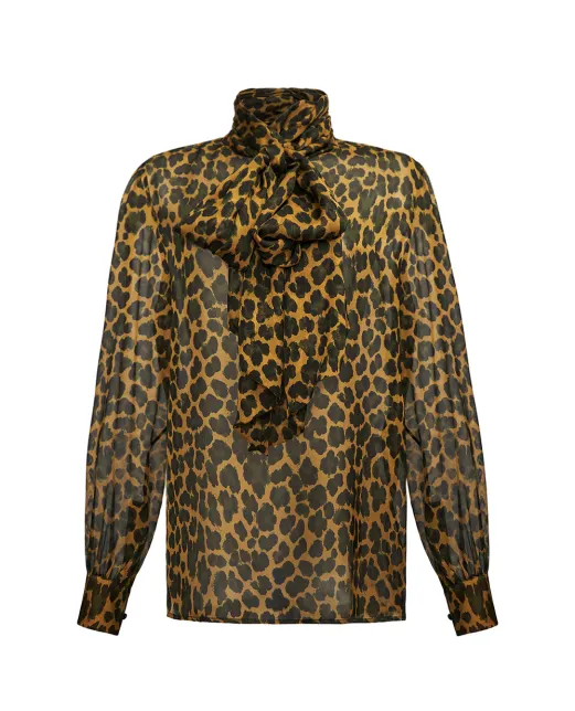 Saint Laurent Блуза з шовку - Артикул: 851373-Y5J72