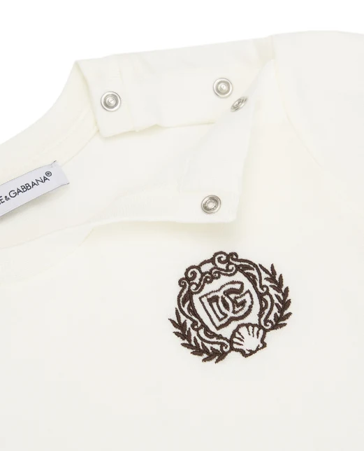 Dolce&Gabbana Детская футболка с вышивкой - Артикул: L1JT7W-G7PET