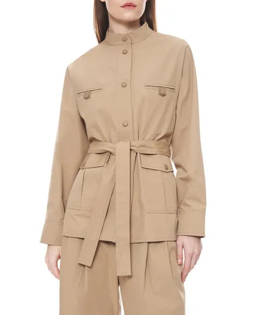 Yves Salomon Куртка-сафари с поясом - Артикул: 26EYV04372COSA