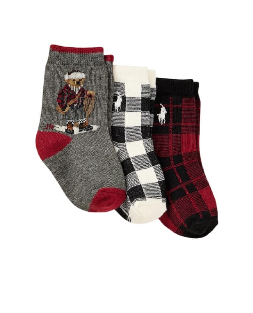 Polo Ralph Lauren Дитячі шкарпетки Polo Bear (3 пари) - Артикул: 441P03158001