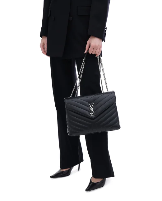 Saint Laurent Кожаная сумка Loulou Medium - Артикул: 574946-DV726