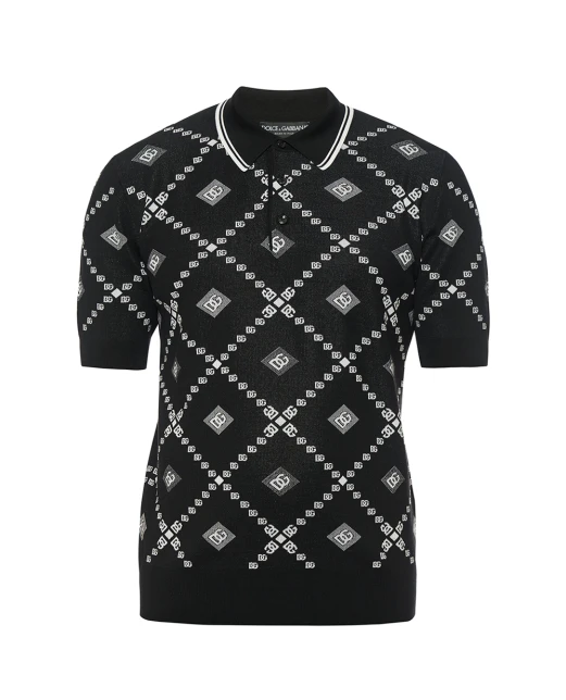 Dolce&Gabbana Джемпер-поло з вовни та шовку - Артикул: GXZ02T-JGMA7