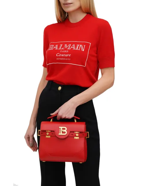 Balmain Кожаная сумка B-Buzz 23 - Артикул: DN1DB526LAVE-s