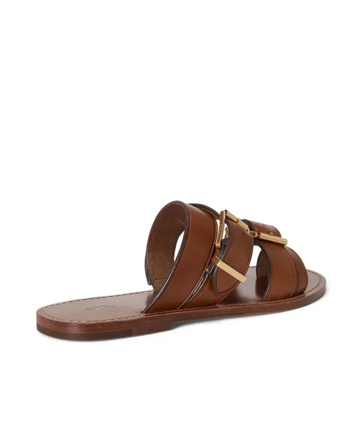 Polo Ralph Lauren Шлепанцы с пряжкой из кожи - Артикул: 818P01589001