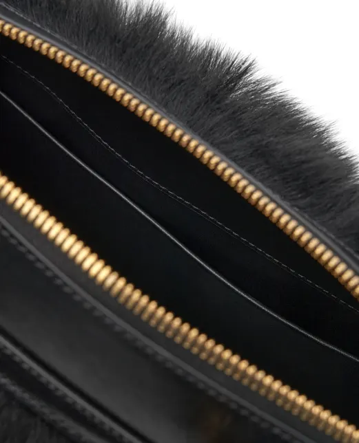 Dolce&Gabbana Сумка-тоут Vittoria з телячої шкіри та овечого хутра - Артикул: BB7844-AX911