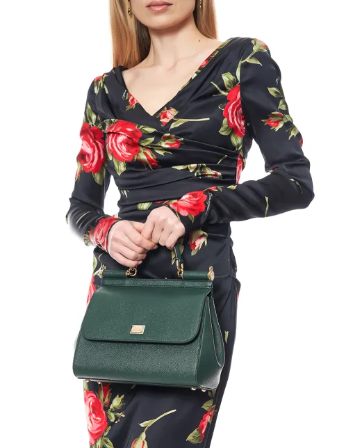 Dolce&Gabbana Сумка Sicily Large з телячої шкіри - Артикул: BB6002-B1001