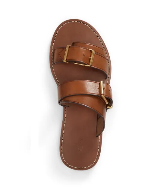 Polo Ralph Lauren Шлепанцы с пряжкой из кожи - Артикул: 818P01589001